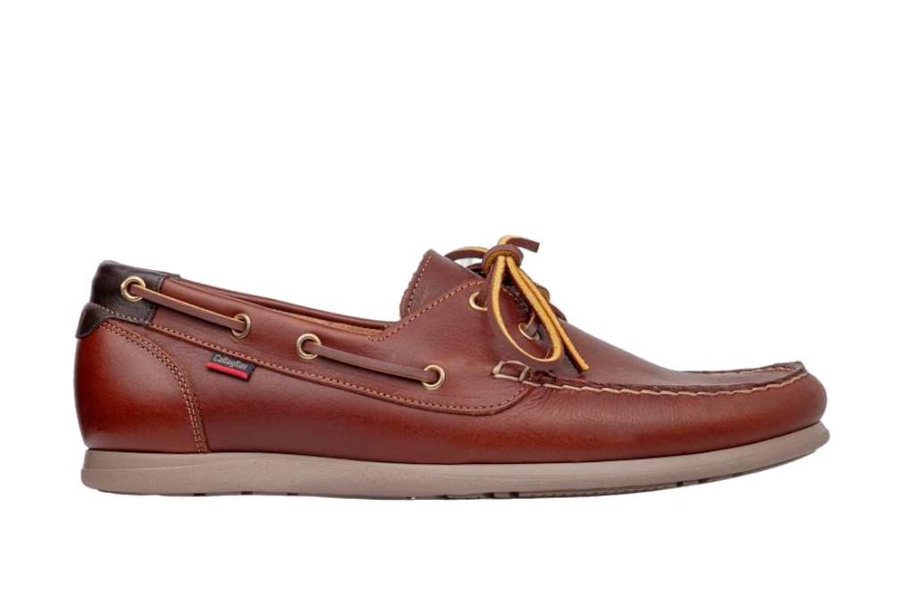 Zapatos Náuticos Callaghan Newport 65300 Marrón para Hombre de Piel con Plantilla Extraíble