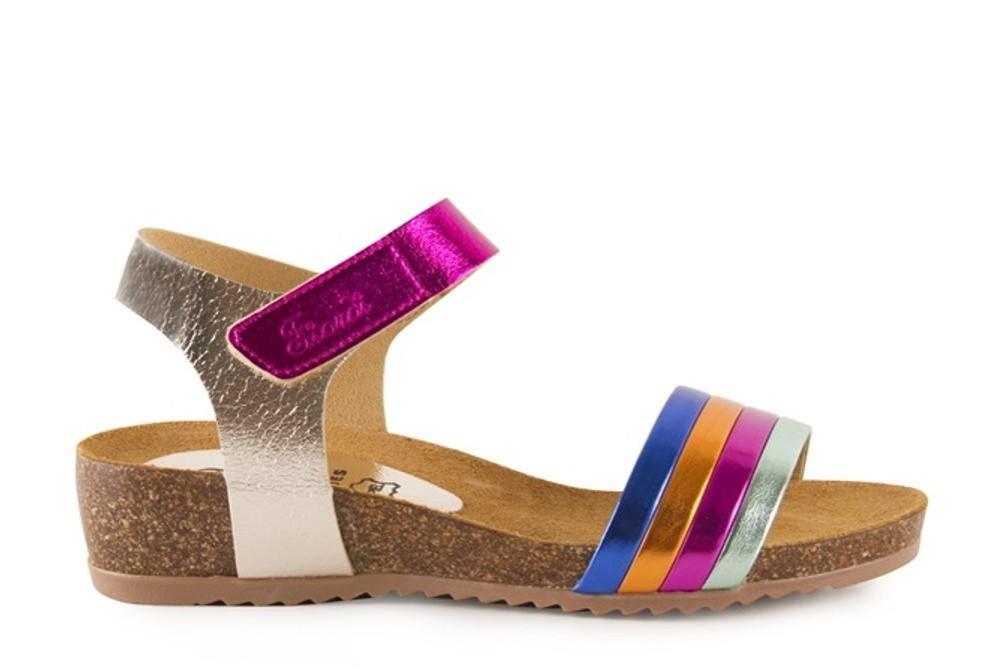 Sandalias con cuña bio Fiordi 2144 multicolor para mujer