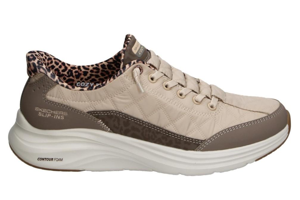 Zapatillas deportivas Skechers Slip-ins Cozy Fit Leopard Dream 150419 marrón para mujer