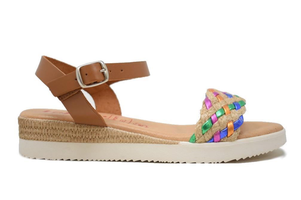 Sandalias planas tekila 1266 multicolor para mujer