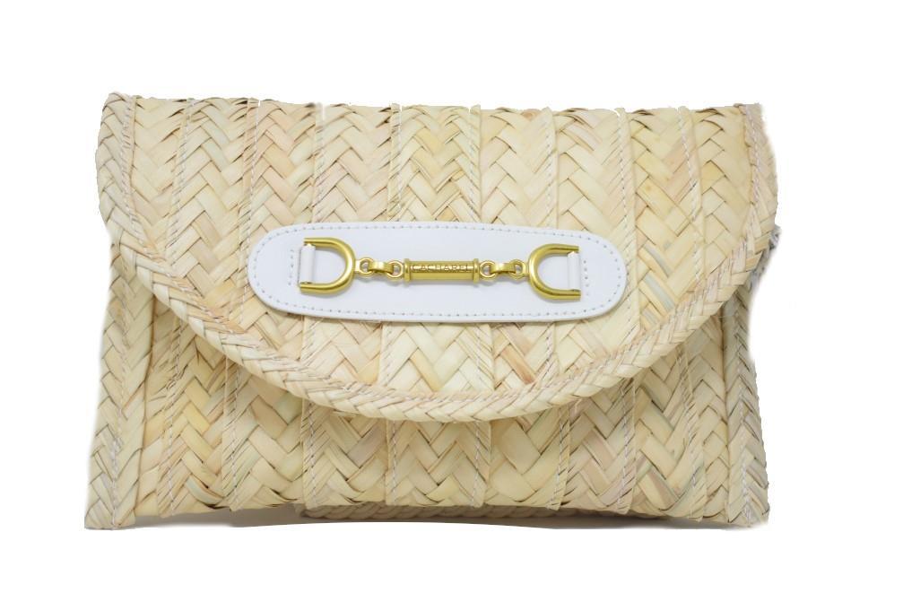 Bolso de rafia Cacharel bags HE435 de color blanco para mujer