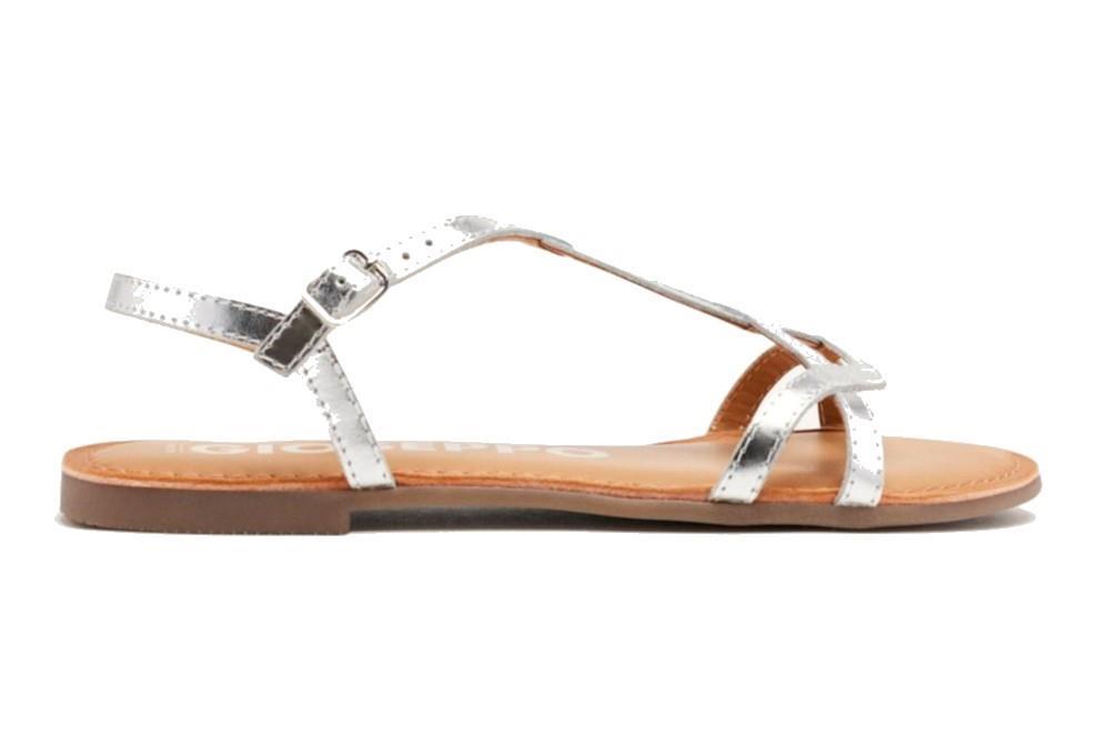 Sandalias planas Gioseppo Lamim 69113 en plata para mujer
