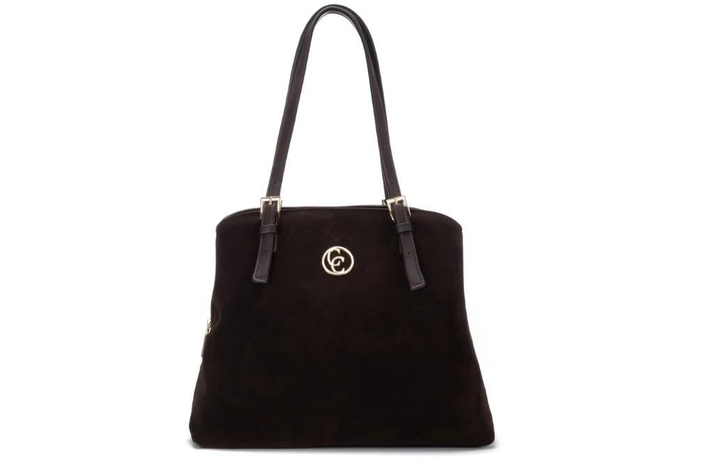 Bolso Shopper Carmela 186232 en marrón para mujer de Serraje para Hombro
