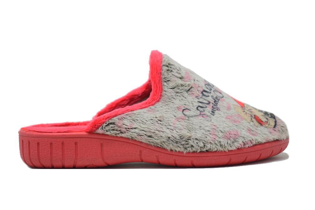 Zapatilla de casa para mujer en color gris