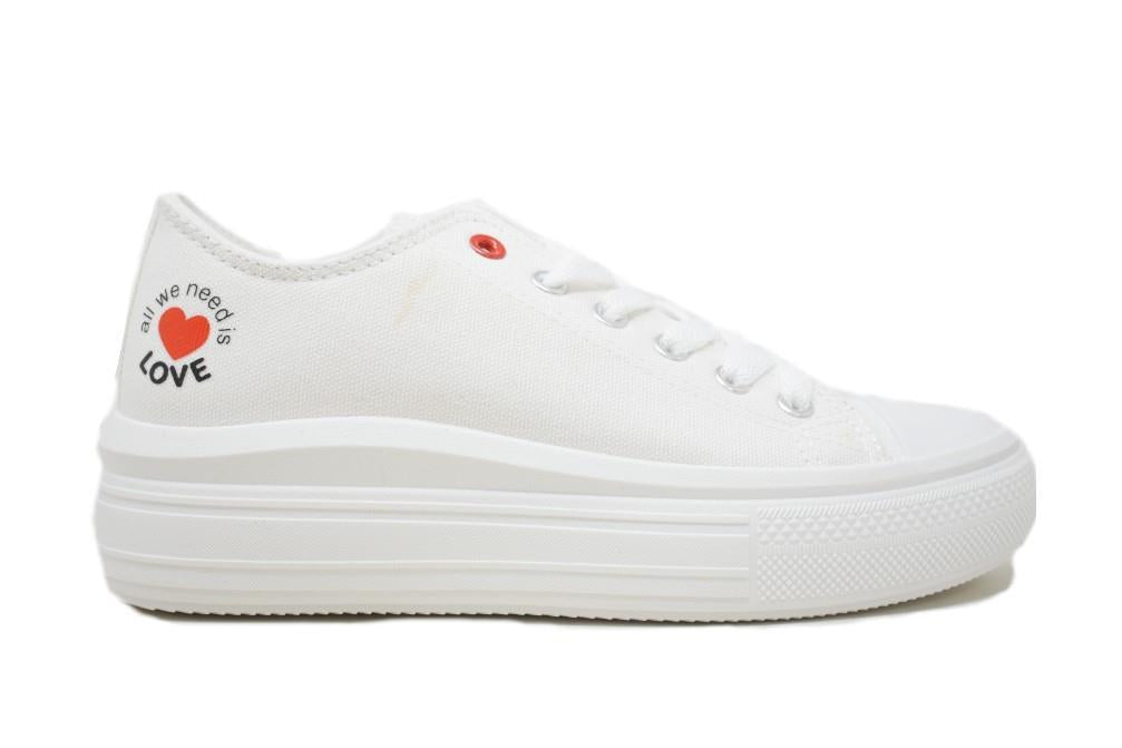 Zapatillas de lona en blanco para mujer