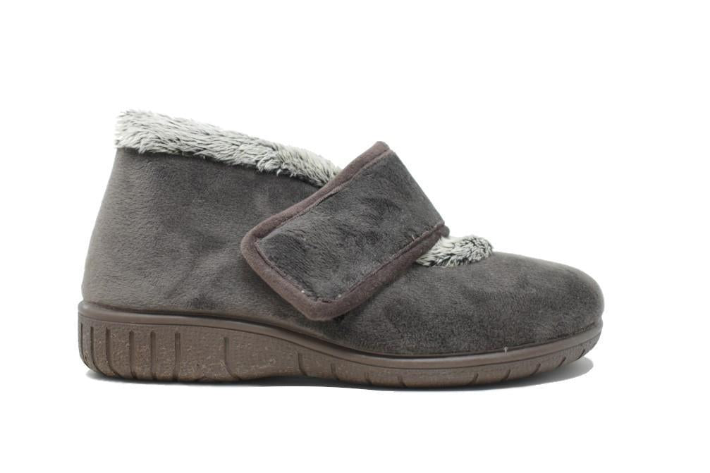 Zapatilla de casa para mujer Calusa en color gris