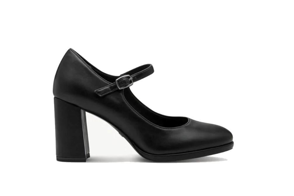 Zapatos de tacón Mary Jane 1-22462-45 de color negro
