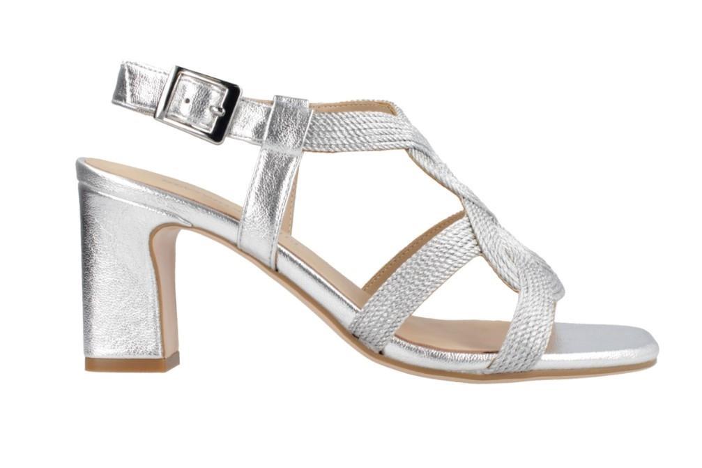 Sandalia Regarde le ciel Monica-03 en plata para mujer