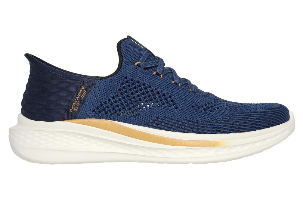 Zapatillas Hombre Skechers Slip-Ins Relaxed Fit Slade Quinto 210810 Marino | Memory Foam y Goga Mat Arch™