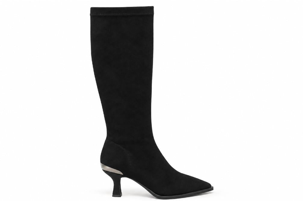 Botas altas de tacón Alma en Pena I260354 negras efecto ante