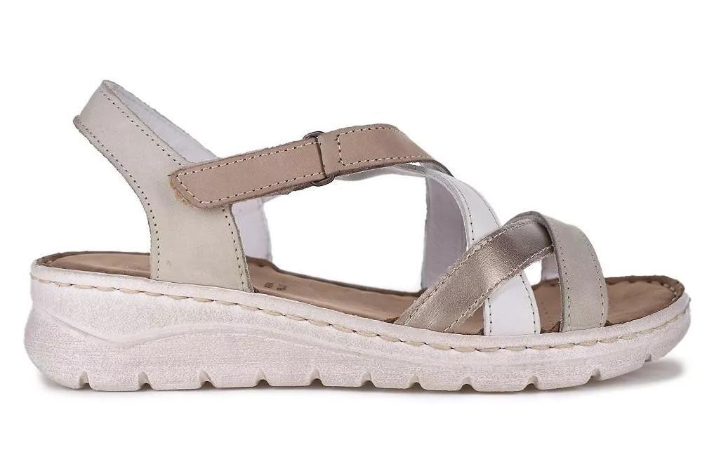 Sandalias planas Walk & Fly VALENCIA 3394 47611 en perla para mujer