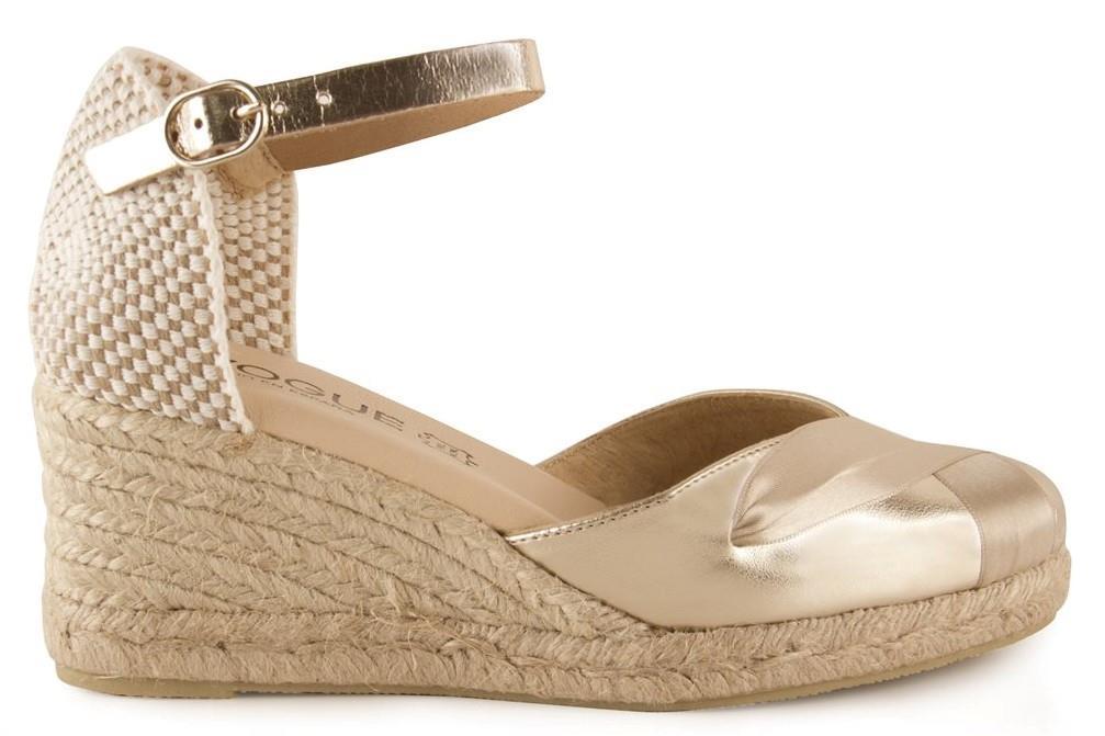 Alpargatas con cuña inVogue 1552 en platino para mujer