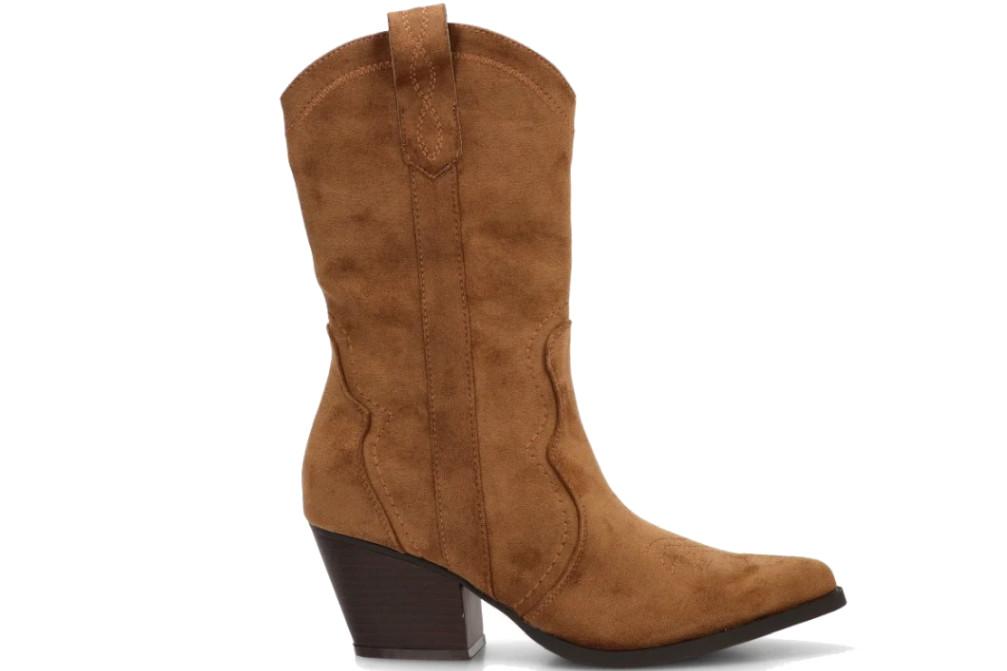 Botas cowboy Etika Martina 110564 camel con detalle zigzag