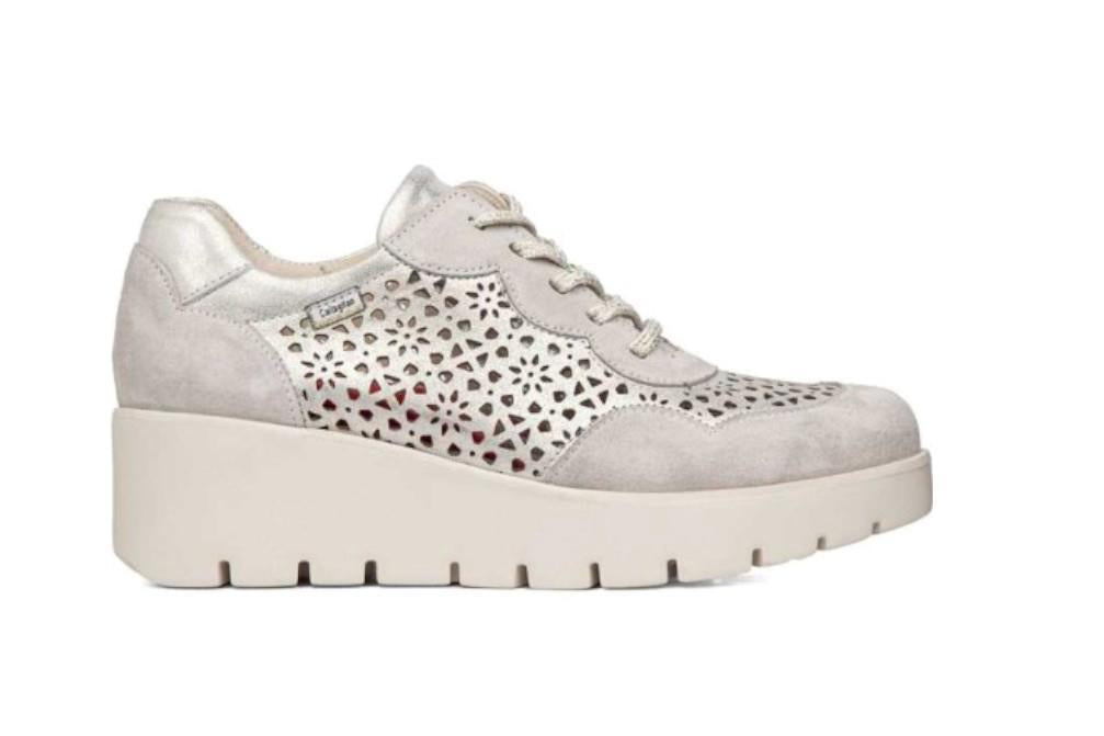 Zapatos deportivos Callaghan 32121 Amal en platino para mujer