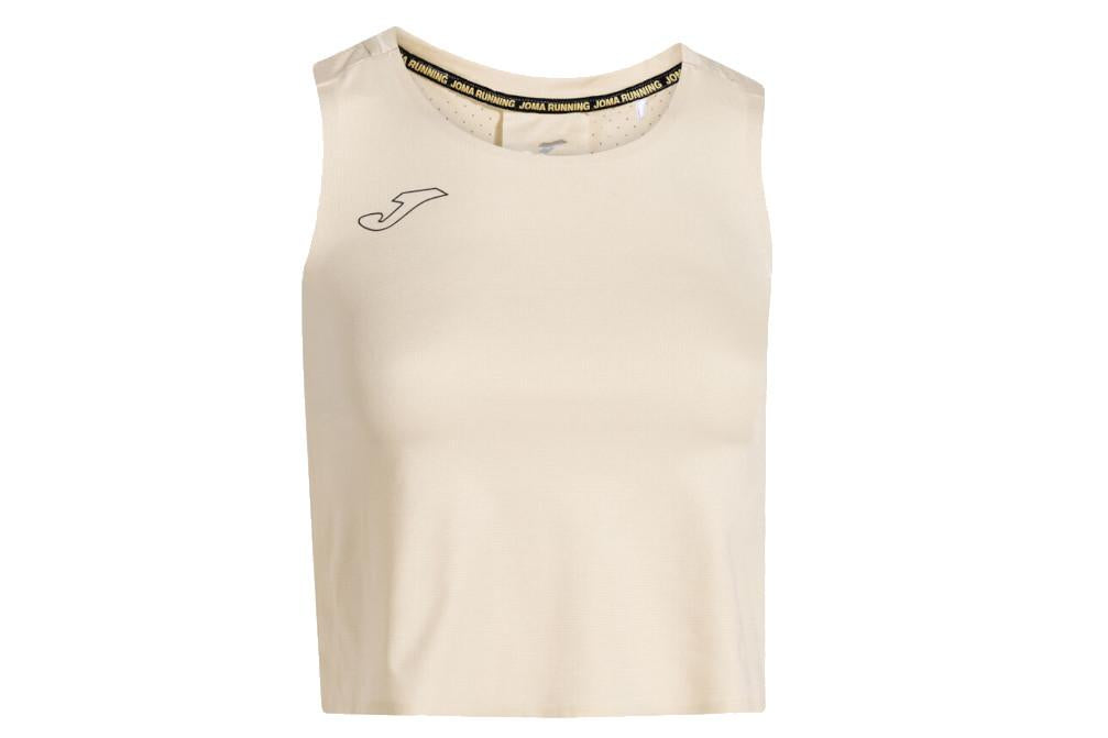 Camiseta de Running Joma R-City Ozone 902677 Beige sin Mangas para Mujer