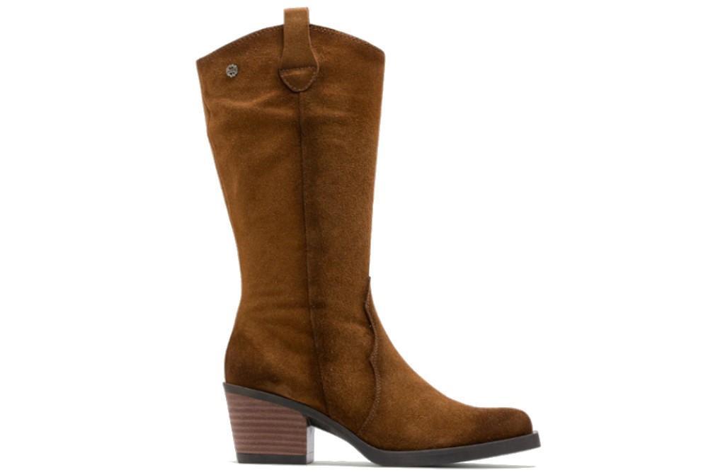 Botas altas cowboy Porronet Hilda en cuero para mujer