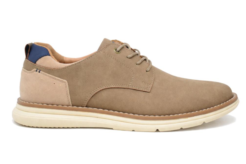 Zapato casual hombre ETIKA Tigani 60928 taupe blucher cómodo con cordones