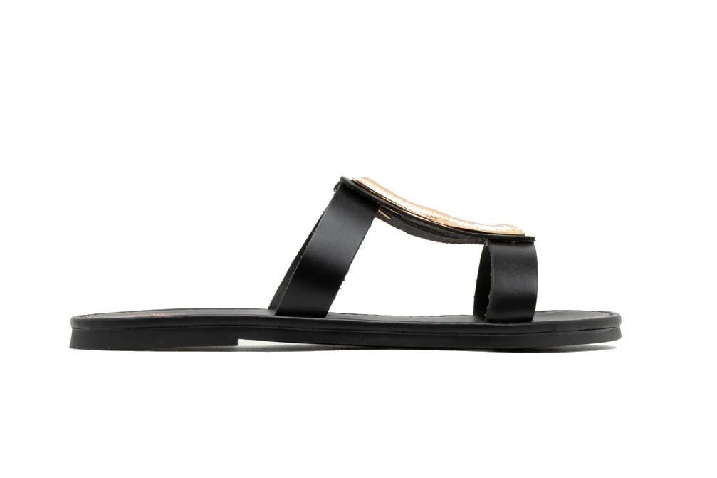 Sandalias Planas Porronet Aleida Mujer Piel Negro