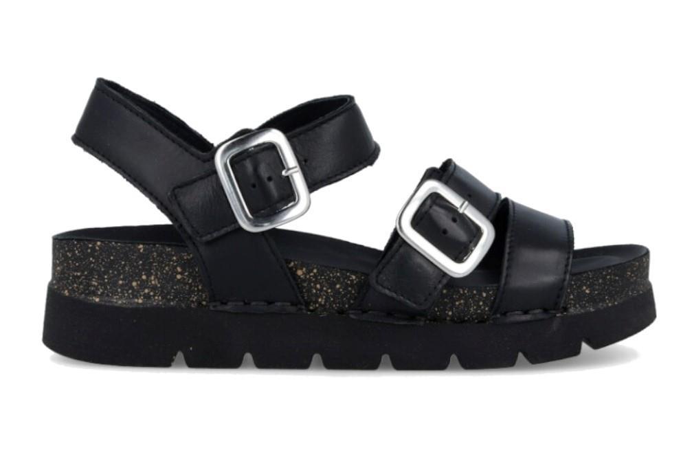 Sandalias bio Walk & Fly Rivazurra 8331 51190 A5 en negro para mujer