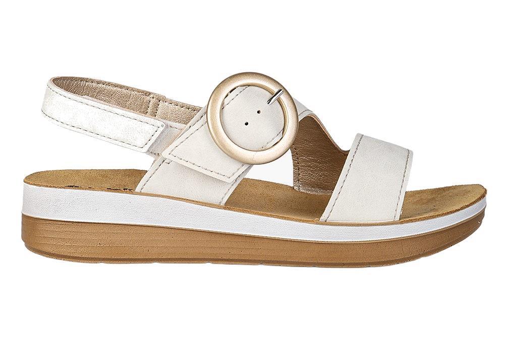 Sandalias con cuña Inblu FT000021 en blanco para mujer