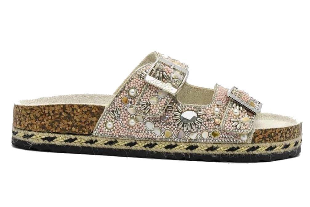 Sandalias bio Isteria 25074 en beige para mujer