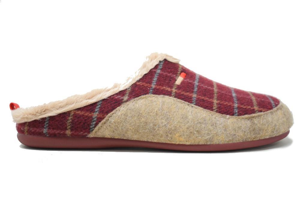Zapatillas de casa Cabrera 3624 en burdeos para hombre