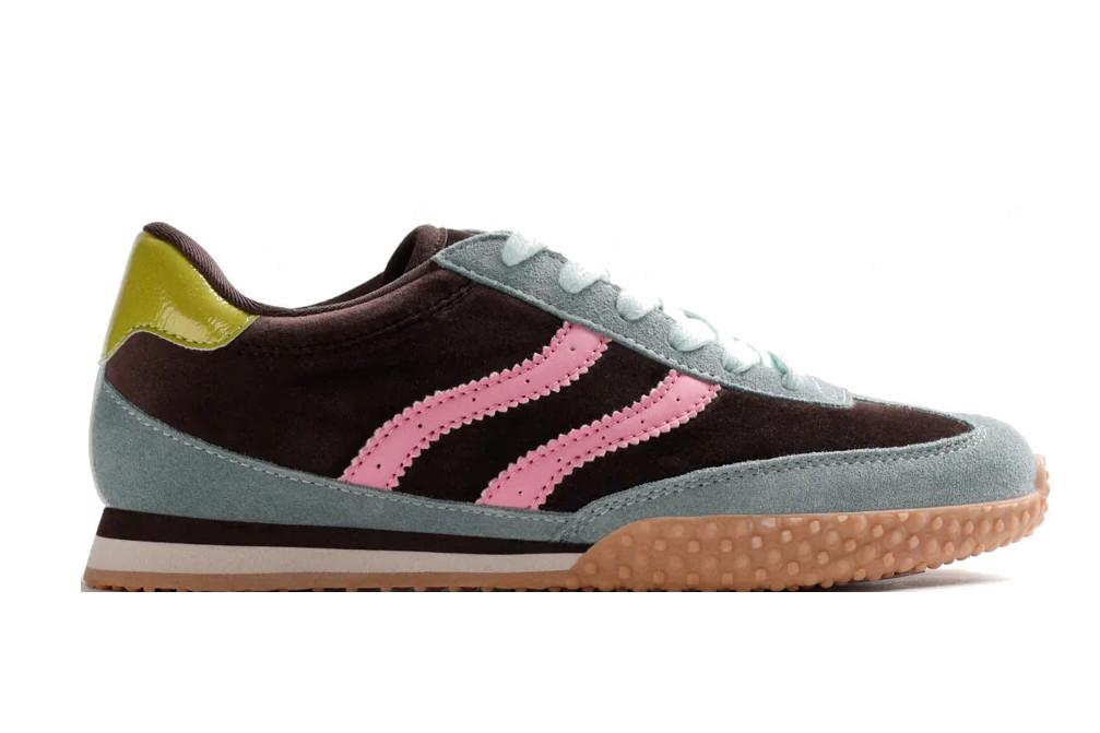 Zapatillas deportivas Gioseppo 80669 de Piel y Terciopelo marrón para mujer