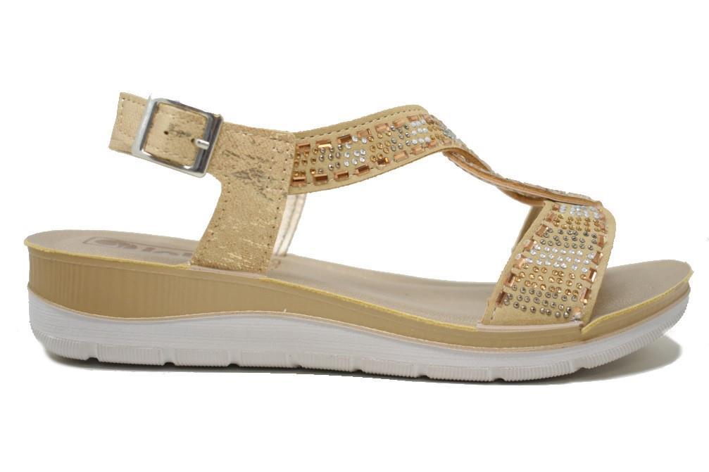 Sandalias cómodas inblu BV000043 en beige para mujer