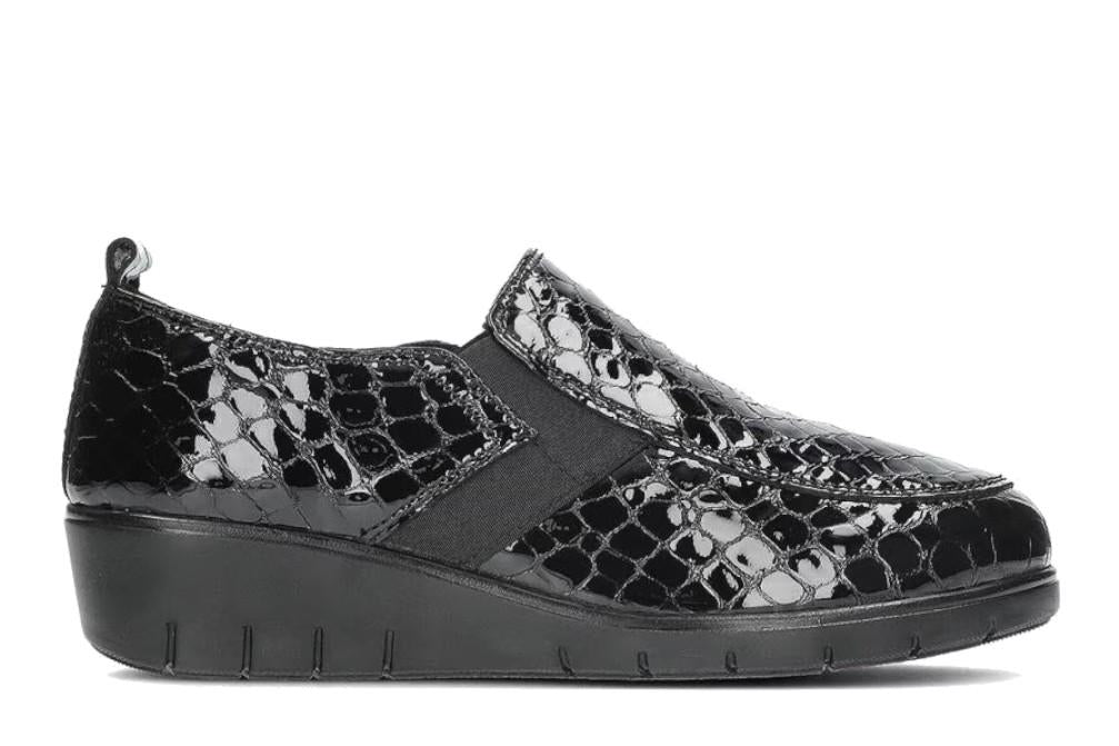 Mocasines Doctor Cutillas 60338 negros para mujer con elásticos