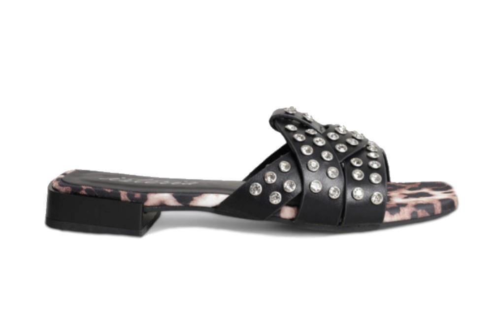 Sandalias de pala Isteria 25082 en negro para mujer