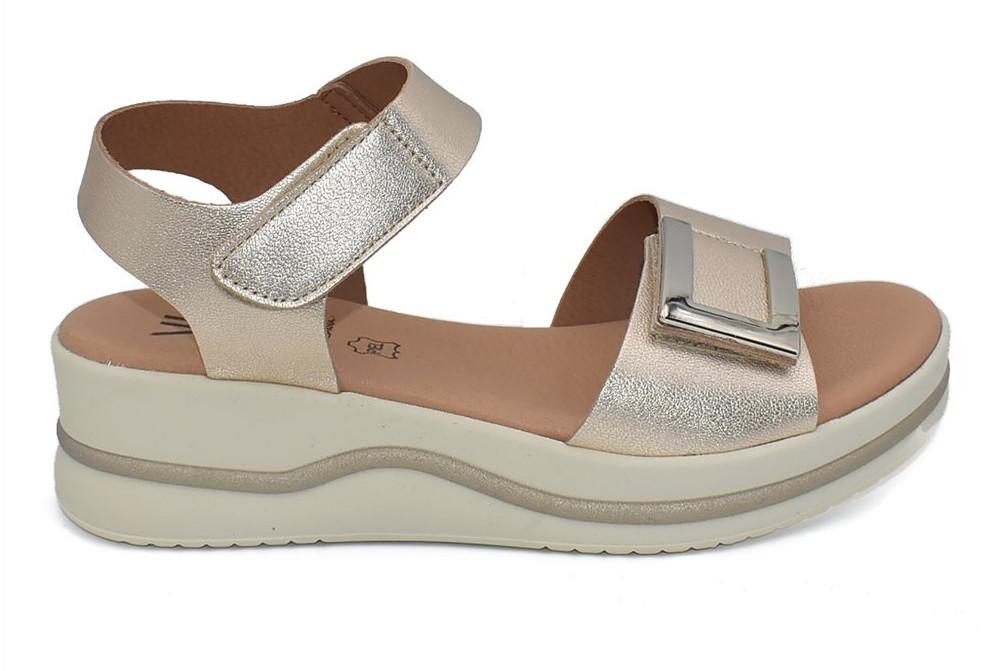 Sandalias de Cuña Cokketa 927 en platino para Mujer