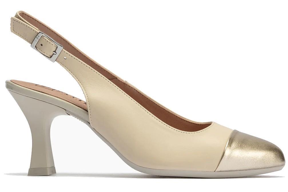 Zapatos de tacón destalonados Pitillos 10523 en oro