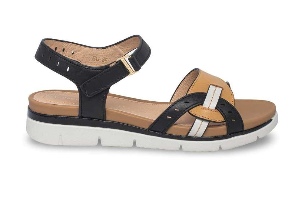 Sandalias planas Stonefly Elody 26 en negro para mujer