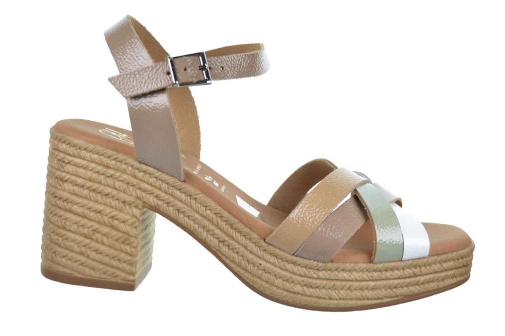 Sandalias de tacón Oh!My Sandals 5469 en taupe para mujer