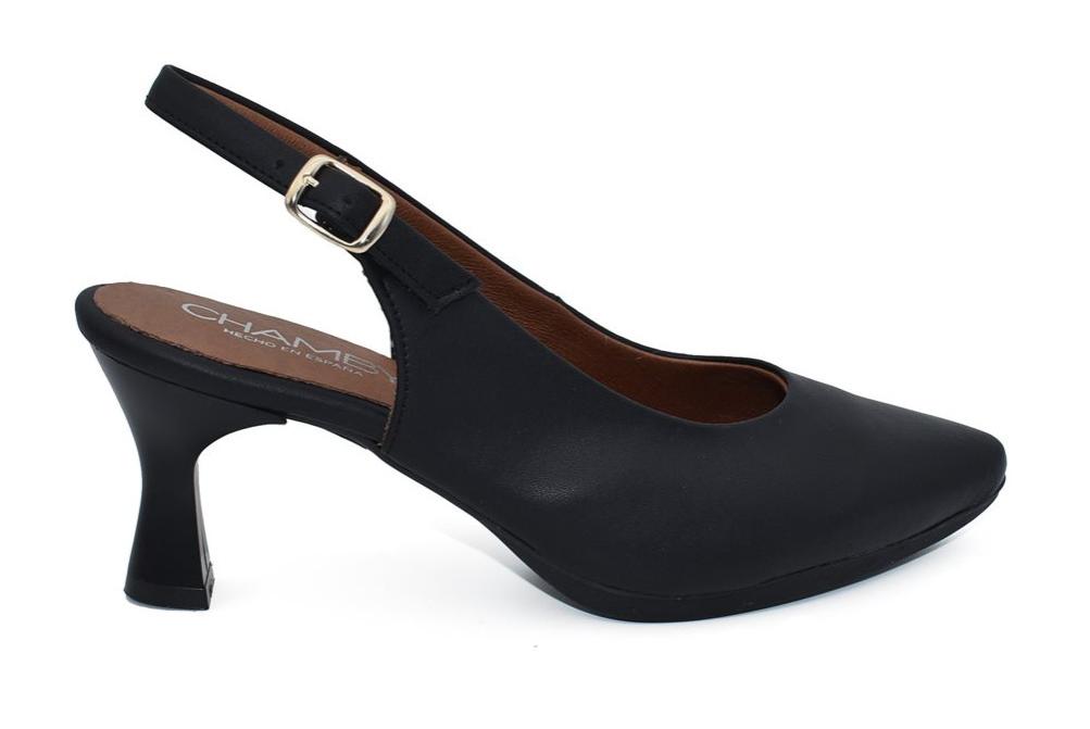 Zapatos de Tacón Destalonados Chamby 4241 Negro Mujer | Zapatos de fiesta elgante