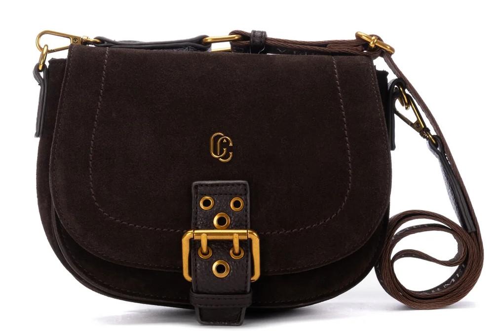 Bolso Bandolera Carmela 186240 Marrón con Tachas para Mujer