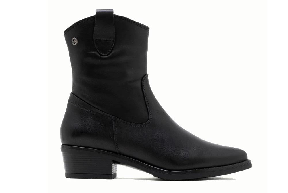 Botines cowboy de piel Porronet Marta 4840 negros