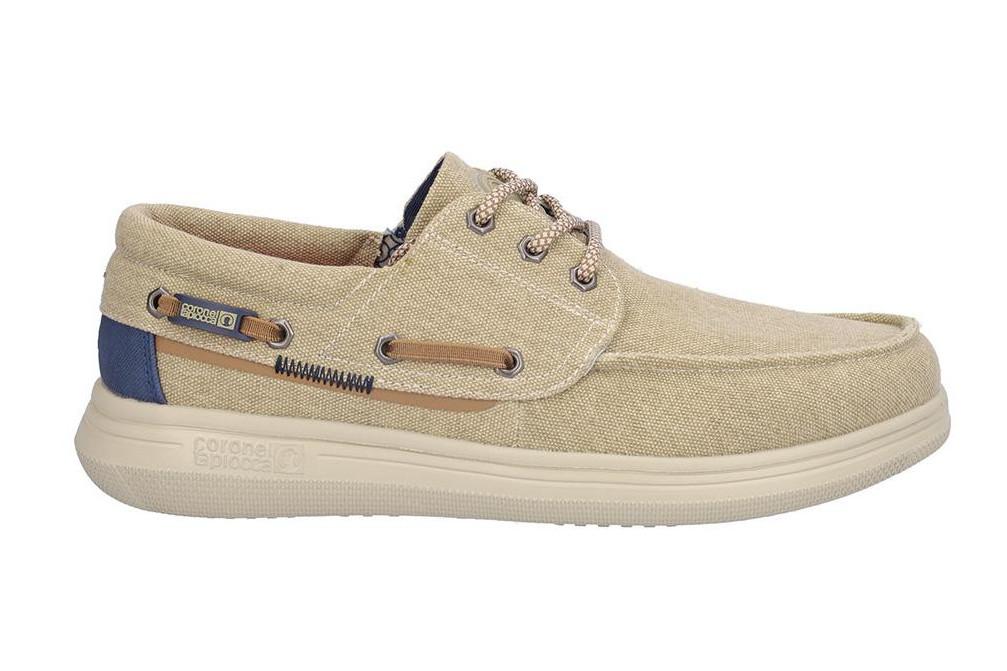 Zapatos Náuticos de lona Coronel Tapiocca T869-4 en beige para hombre