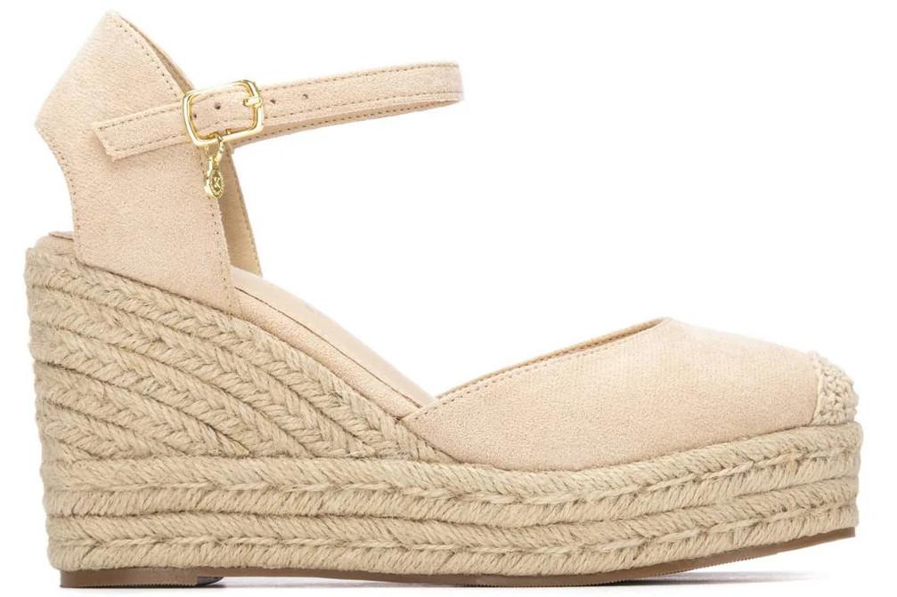 Alpargatas con cuña para mujer XTI 145416 en beige de Yute y Plataforma