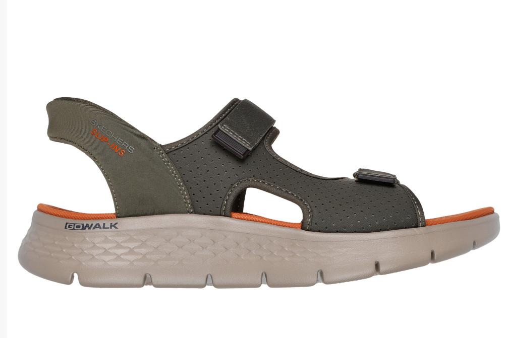 Sandalias Skechers Slip-Ins GO WALK Flex SD Easy Entry 229210 Verde Hombre | Deportivas, Ligeras y Cómodas