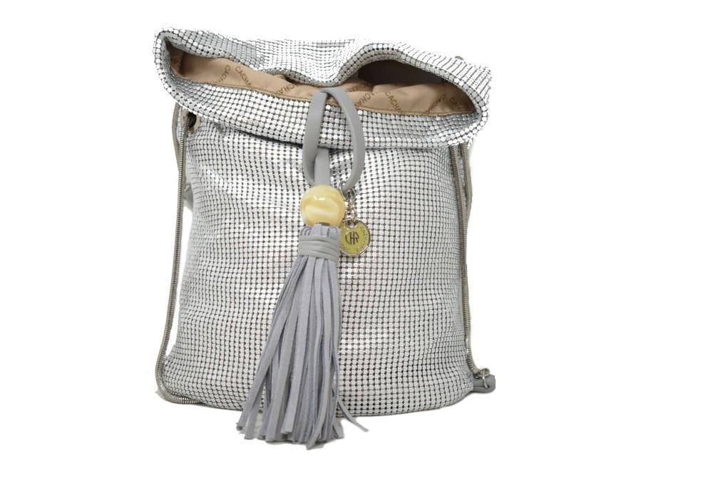 Bandolera de fiesta metalizada Cacacharel bags CV251124 en plata