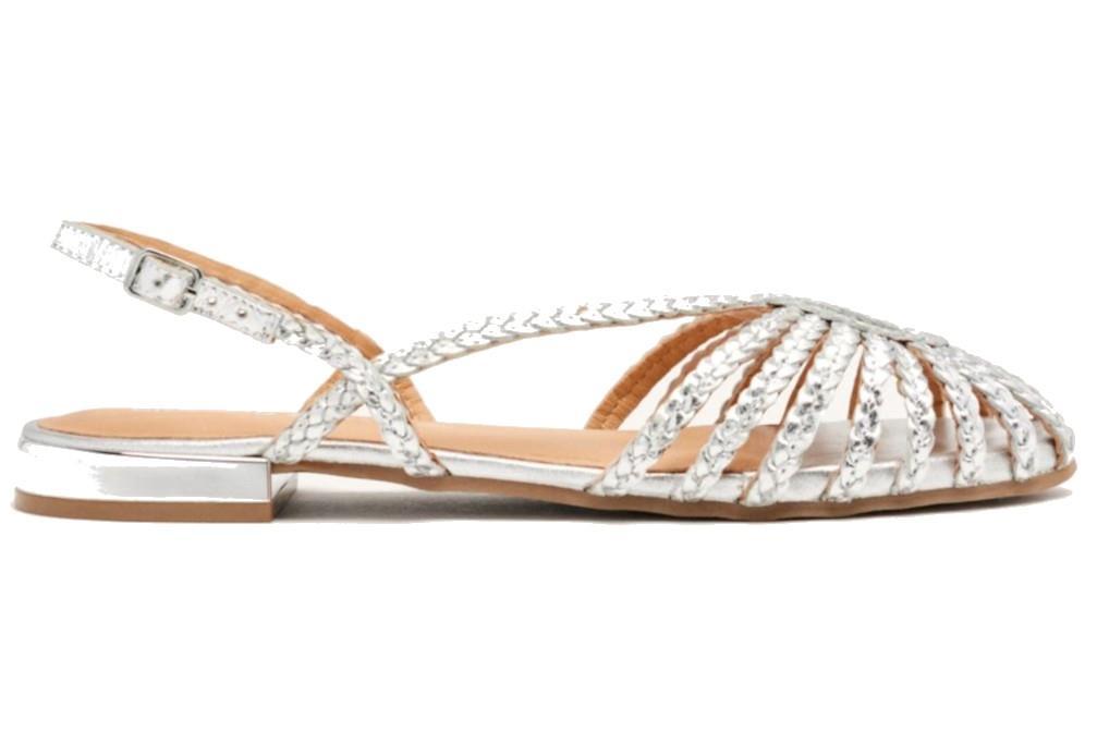 Bailarinas abiertas Gioseppo HINGHAM 75440 en plata para mujer