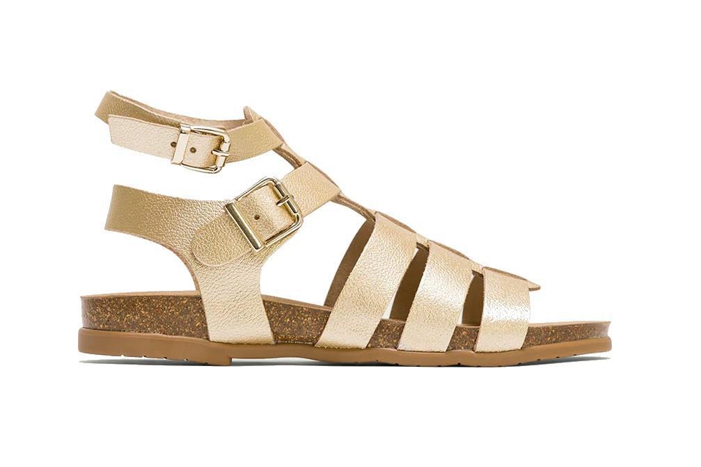 Sandalias bio planas Romana Porronet Silvia 315 en oro