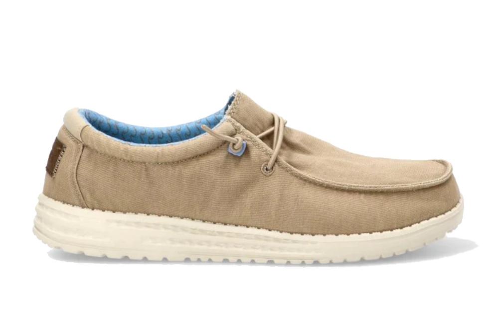 Zapatos náuticos de lona ETIKA 82047 beige con cordones elásticos cómodo y ligero