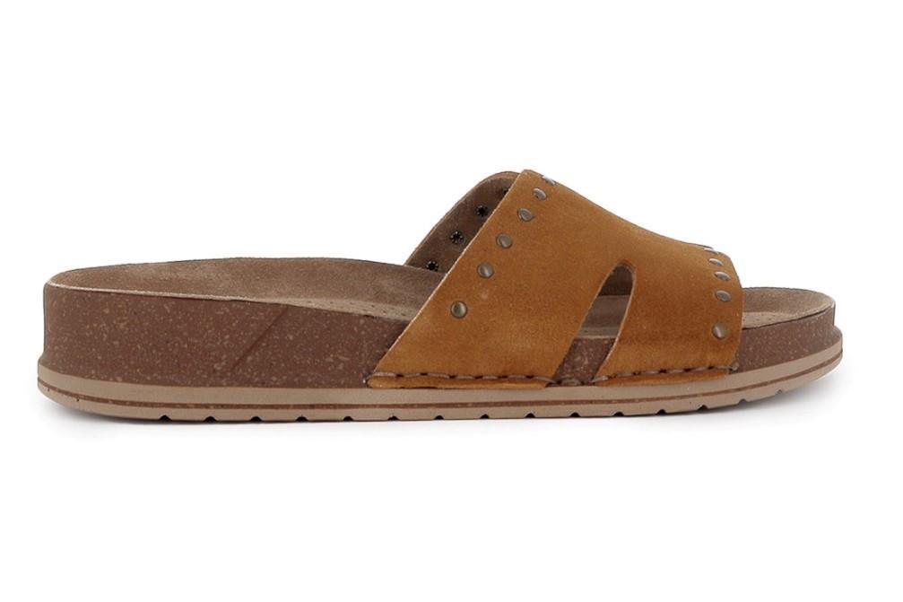 Zueco WALK & FLY CAMOSCIO 7447 50961 A5 en cuero para mujer
