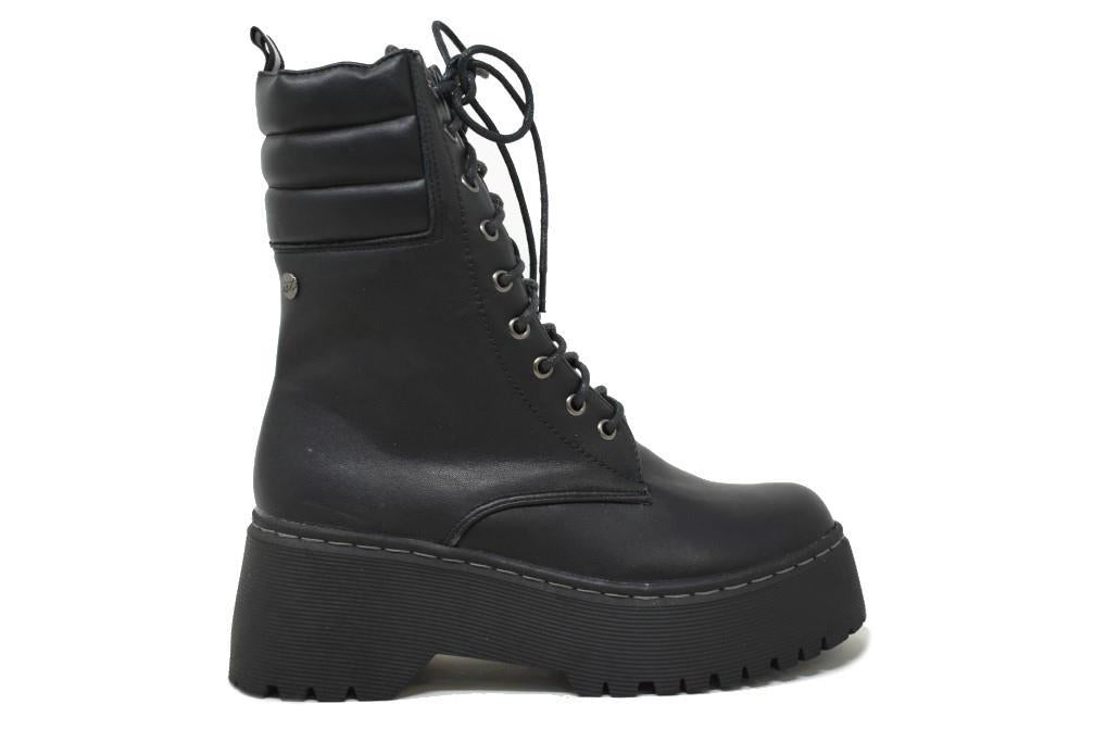 Botín militar plataforma Isteria 21218 en negro para mujer