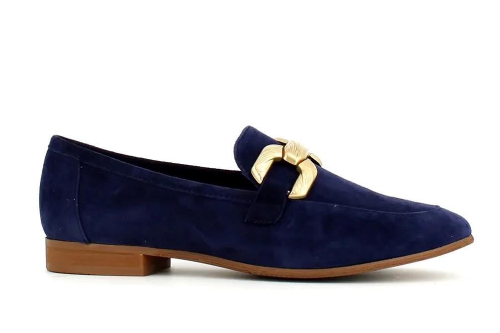 Mocasines Regarde Le Ciel Aida-03 en azul marino para mujer
