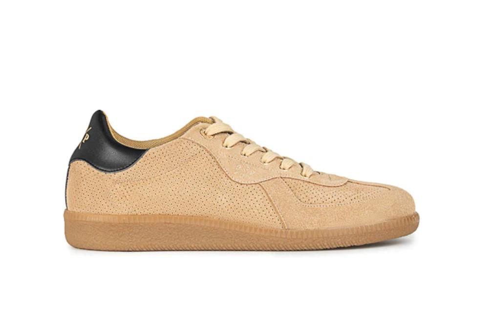 Zapatillas deportivas Popa Imperial S en piel de color arena para mujer