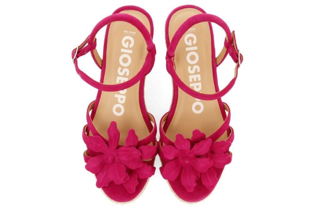 Sandalias con cuña de yute Gioseppo SAMSULA 71149 en fuxia