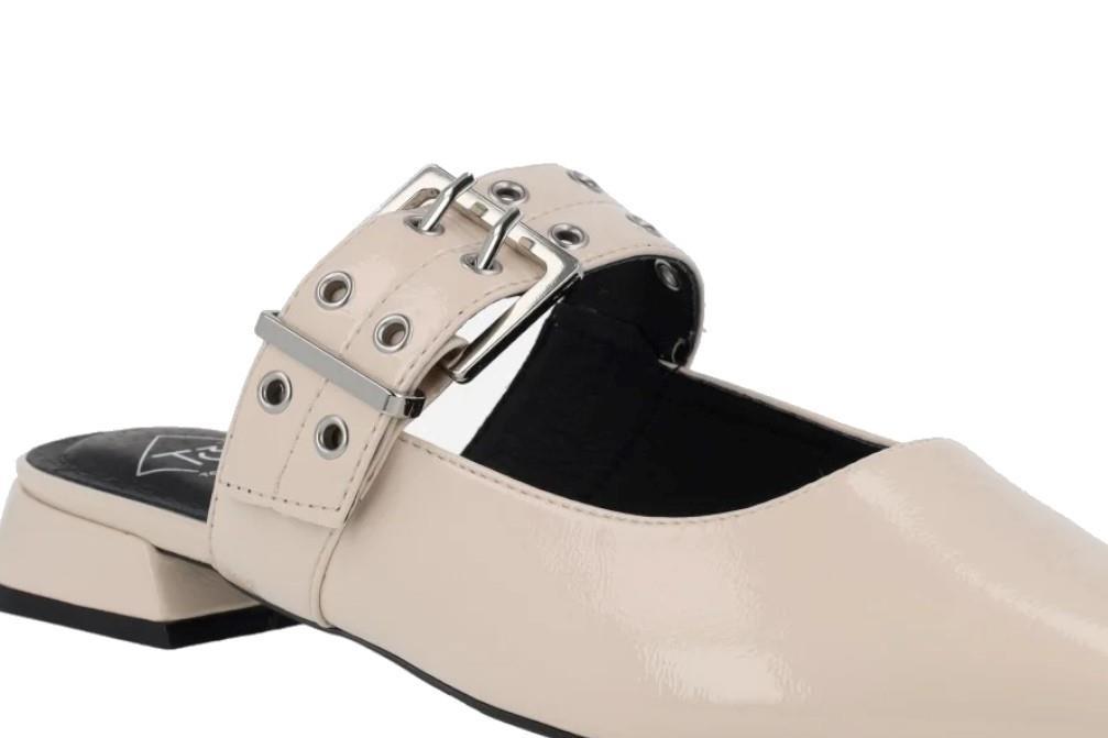 Bailarina destalonada Top 3 Shoes SE25398 en beige para mujer